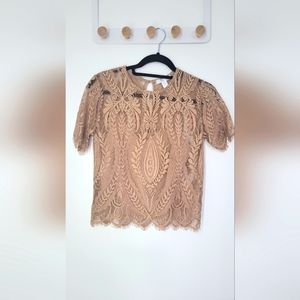 Lace Nude Top